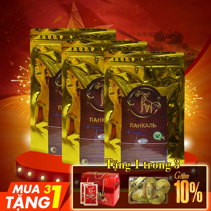 Nhung hươu sấy khô thái lát Pankal Liên Bang Nga NH004