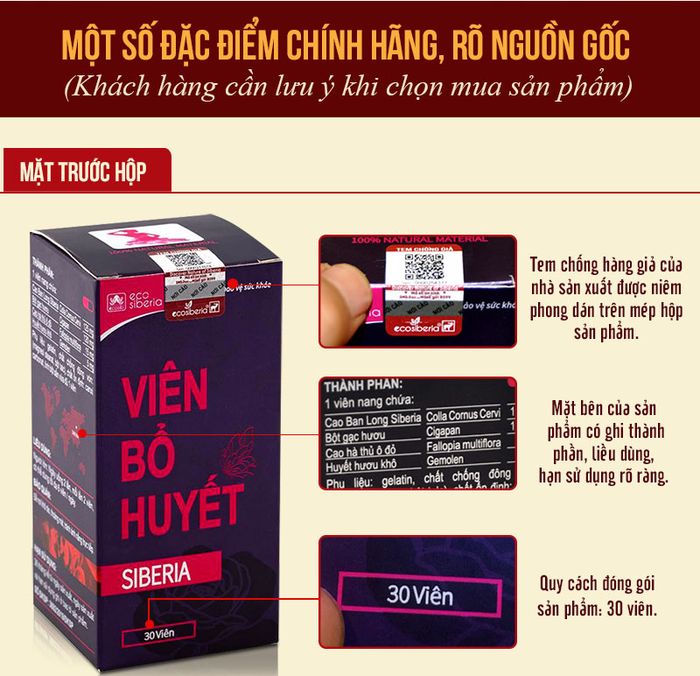 Viên bổ huyết Siberia NH031 2 Viên bổ huyết Siberia NH031 2