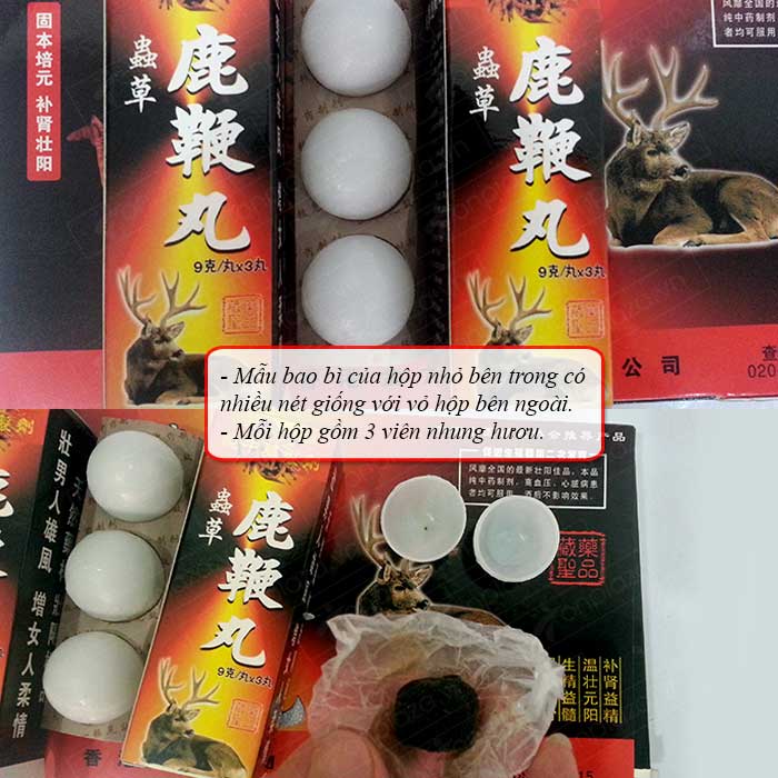 Viên hoàn đông trùng nhung hươu NH012 3 Viên hoàn đông trùng nhung hươu NH012 3